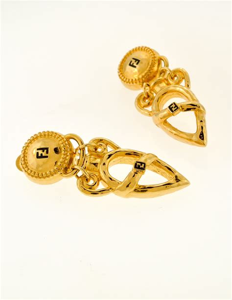 fendi ear rings|Fendi vintage earrings.